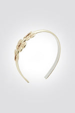 קשת לילדות בזהב עם פרחים