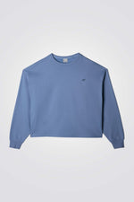 סוויטשירט לנשים בצבע כחול