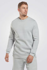 סווטשירט הדפס לוגו בצבע אפור