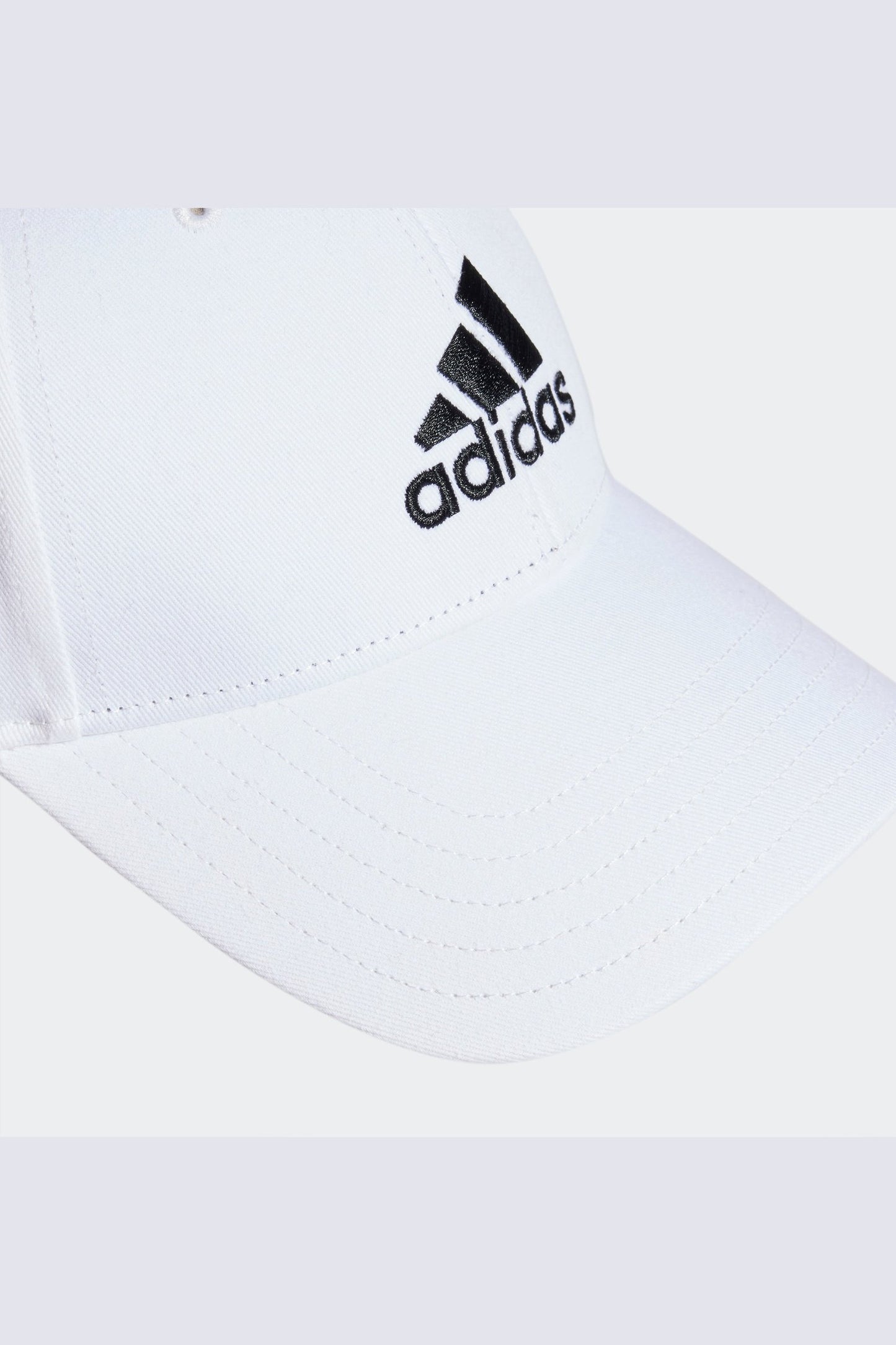 כובע COTTON TWILL BASEBALL בצבע לבן ושחור