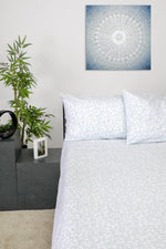 סט מצעים מיטה וחצי 120/200 ס"מ דגם אגם גוון לבן