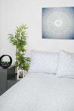 סט מצעים יחיד 90/200 ס"מ דגם אגם גוון לבן