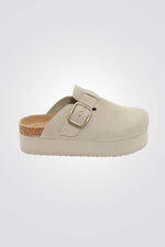 כפכפי פלטפורמה דולב לנשים בצבע חול