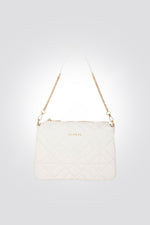 תיק צד מרופד בצבע לבן