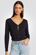 קרדיגן לנשים בצבע נייבי כהה