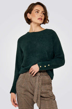 סריג ארוך בצבע ירוק