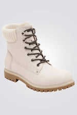 מגפונים לנשים דגם מריה בצבע שמנת