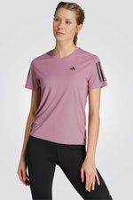 טישירט לנשים OWN THE RUN בצבע ורוד