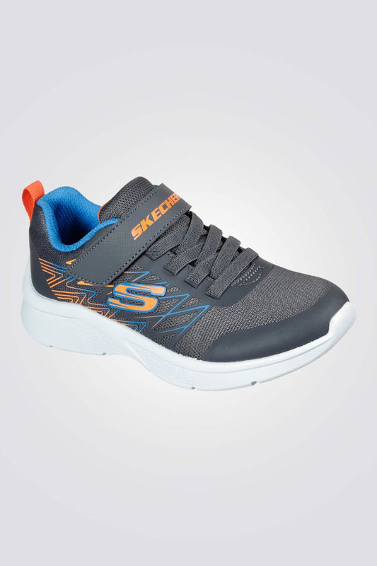 נעלי ספורט לילדים Lightweight Gore & Strap Sneak בצבע אפור כתום וכחול