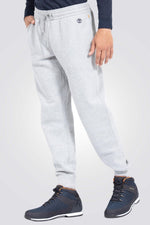 מכנסי טרנינג עם לוגו המותג רקום בצד צבע אפור