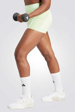 טייץ קצר לנשים TECHFIT בצבע ירוק זוהר