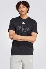 טישירט לגברים GRAPHIC PRINT FLEECE בצבע שחור