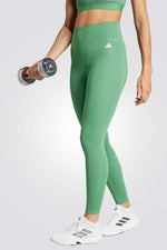 טייץ לנשים TRAINING ESSENTIALS HIGH-WAISTED 7/8 בצבע ירוק