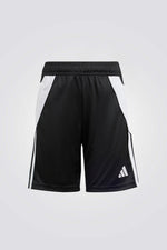 מכנסיים קצרים לילדים TIRO 24 בצבע שחור ולבן