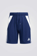 מכנסיים קצרים לילדים TIRO 24 בצבע כחול ולבן