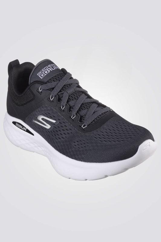 נעלי ספורט לגברים GO RUN LITE בצבע אפור כהה ושחור
