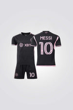 חליפת כדורגל איכותית לילדים ונוער, חולצת משחק אינטר מיאמי חוץ מסי, הסט כולל חולצה נוחה וספורטיבית + מכנסים קצרים (חליפת כדורגל זו אינה מוצר מקורי או רשמי של מועדון ספורט כלשהו)