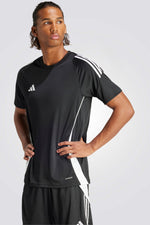 טישירט לגברים TIRO 24 בצבע שחור ולבן