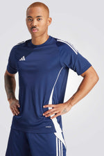 טישירט לגברים TIRO 24 בצבע כחול ולבן