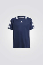 טישירט לילדים J SERE בצבע נייבי ולבן