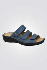 כפכפי נוחות לנשים 3 רצועות סקוטץ' בצבע ג'ינס