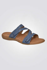 סנדלי נוחות לנשים V בצבע כחול