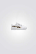 סניקרס לתינוקות Carina 2.0 Animal Up בצבע לבן בהדפס מנומר