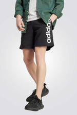 מכנסיים קצרים לגברים AEROREADY ESSENTIALS SINGLE JERSEY LINEAR בצבע שחור ולבן