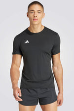 טישירט לגברים ADIZERO ESSENTIALS RUNNING בצבע שחור ולבן