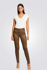 מכנסיים ארוכים לנשים בצבע חום