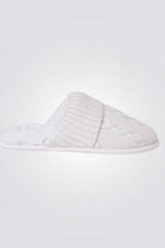 נעלי בית סרוגות בריפוד פרוותי MERCY קרם