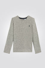 טישירט ילדים שרוול ארוך אפור אמריקאי