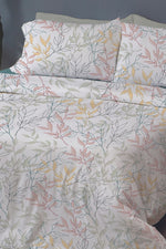 סט מצעים מיטה וחצי 120/200 ס"מ כותנה דגם DYLAN בגוון לבן