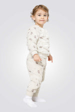 סט חולצה ומכנסיים מבד פליז TEDDY BEAR