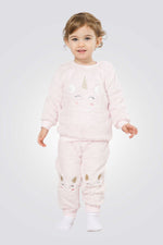 סט חולצה ומכנסיים מבד פליז UNICORN