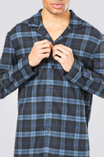 סט פיג'מה מכופתרת פלאנל