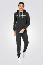 חליפה לגברים HOODED FULL ZIP SUIT שחור