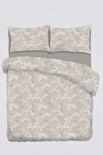 סט מצעים זוגי 180/200 ס"מ 100% כותנה דגם סלין גוון בז'