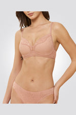 חזיית תחרה Fit Smart P01 EX בצבע בז'