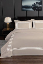 סט מצעים כותנה סאטן מיטה וחצי 120/200 ס"מ דגם JULIA