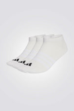 מארז שלישיית זוגות גרביים בצבע לבן | אדידס