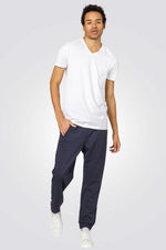 מארז זוג חולצות בייסיק וי בצבע לבן