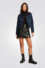 ג'קט ג'ינס בצבע כחול כהה
