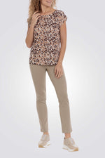 מכנסי סריג בצבע בז'