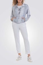 ג'קט עם הדפס מנומר בצבע אפור