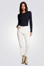 חולצת טריקו עם שרוולים ארוכים בצבע נייבי