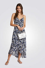 שמלה מקסי עם הדפס אבסטרקטי