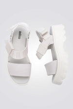 סנדלי פלטפורמה KICK OFF לבן