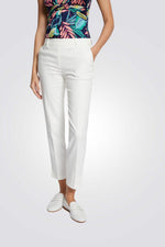 מכנסיים מחוייטים בצבע לבן