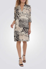 שמלה מיני עם הדפס מנומר